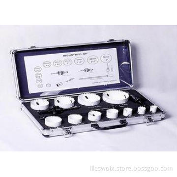 68mm 73mm 76mm HSS Bimetal Hole Saw 16PC With Extension Ba